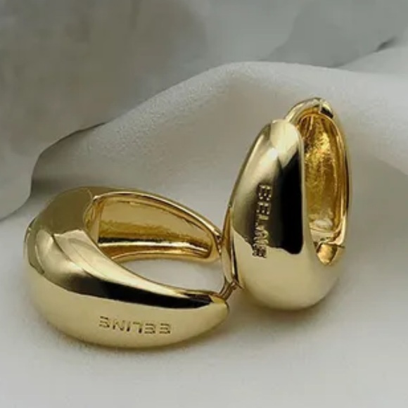 CELINE Gold tone tear drop earrings - Picture 1 of 7